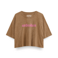 UNBROKEN Croptop - Acid Wash Camel