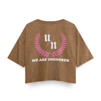 UNBROKEN Croptop - Acid Wash Camel