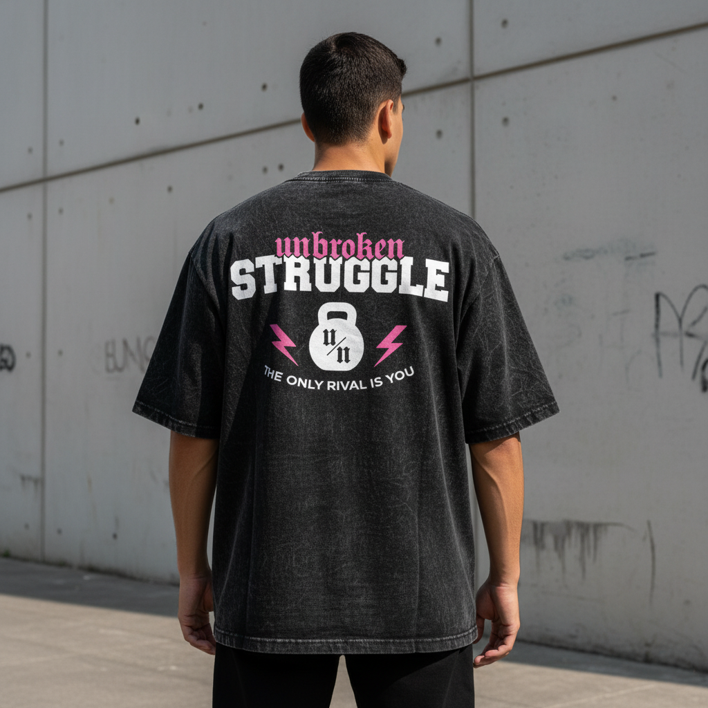 Oversize Negra Acid Wash