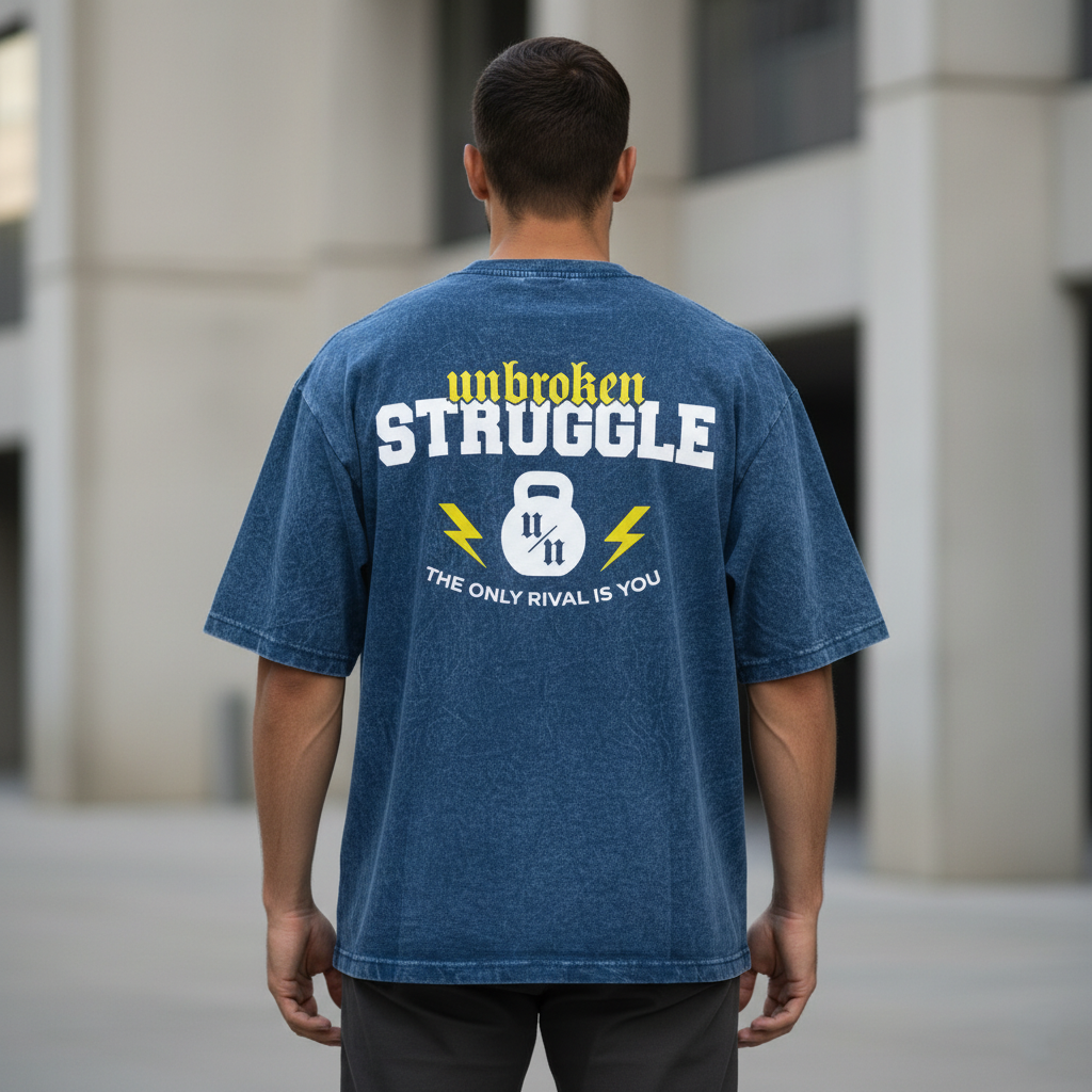 Oversize Azul Acid Wash