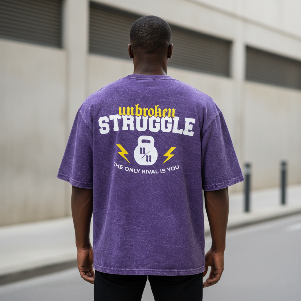 Oversize Morada Acid Wash