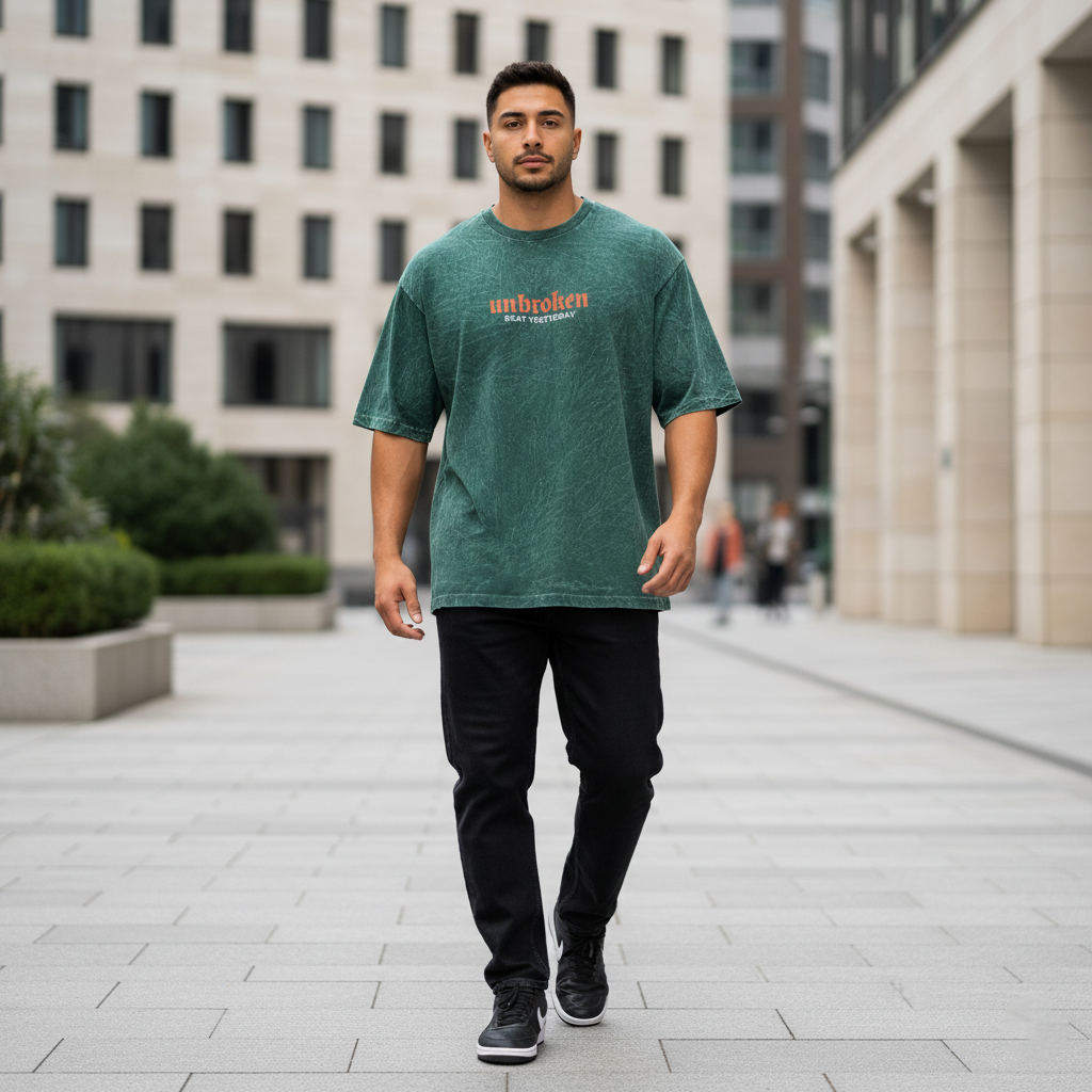 Oversize Verde Acid Wash