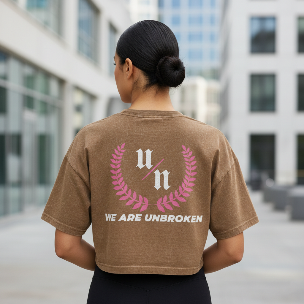 Croptop Camel Acid Wash